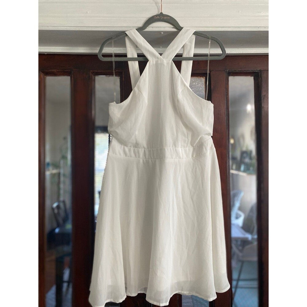White Halter Top Dress